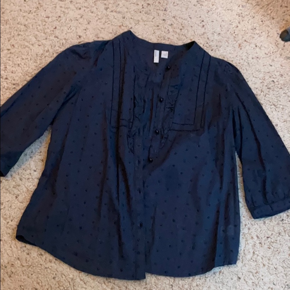 Blue 3/4 length nicer work top